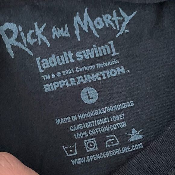 Ripple Junction Rick & Morty black crewneck shortsleeve graphic tshirt large - Picture 3 of 3